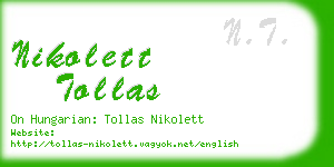 nikolett tollas business card